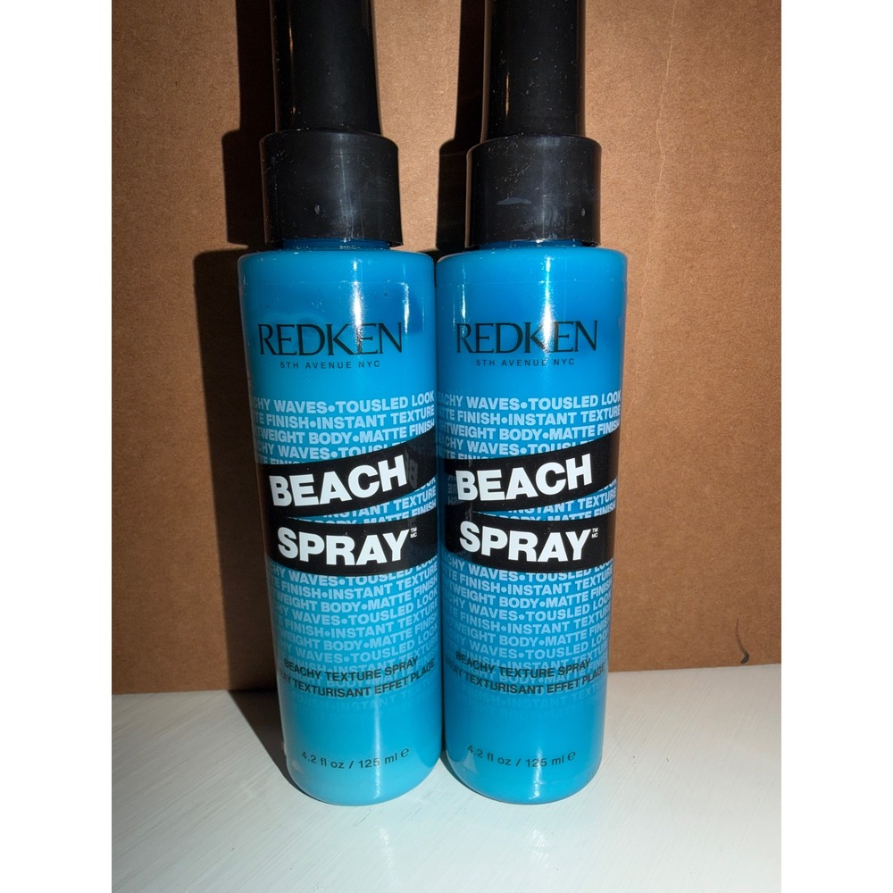 REDKEN BEACH SPRAY 2 PACK Tousled Waves Instant Texture Matte Finish 4.2 oz Each